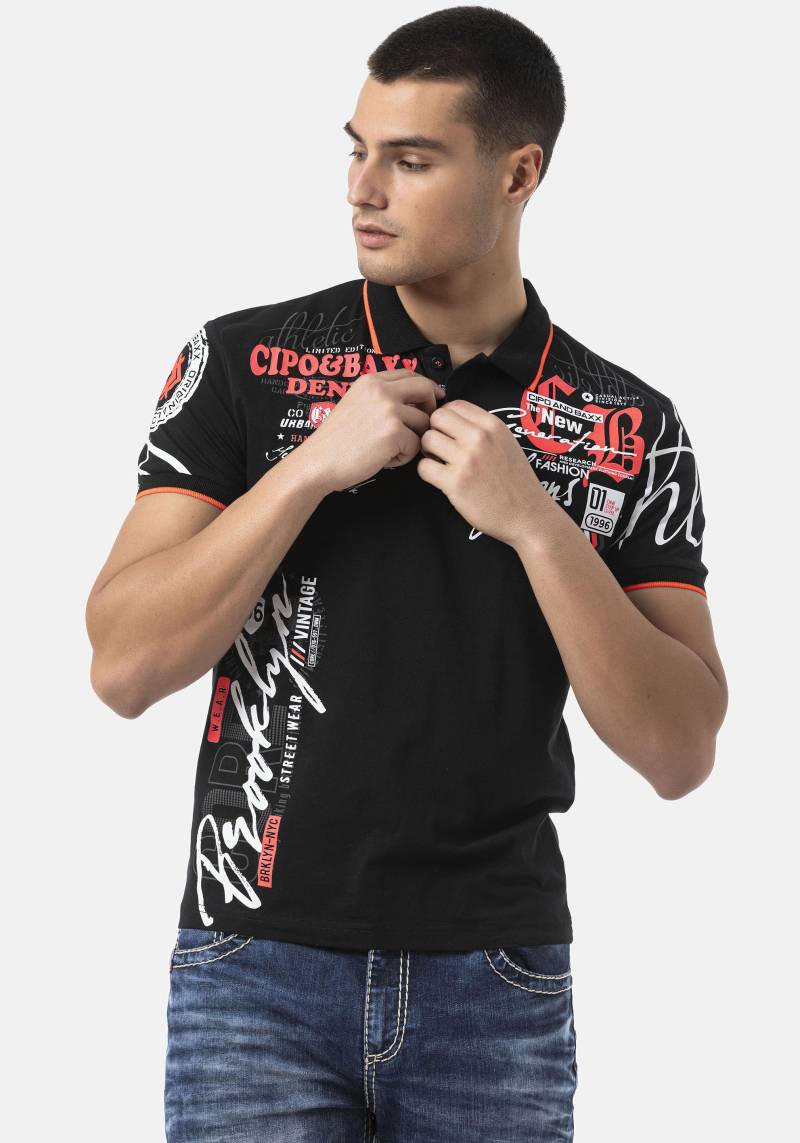 Cipo & Baxx Poloshirt, mit markantem Print von Cipo & Baxx