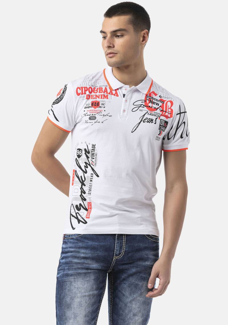 Cipo & Baxx Poloshirt, mit markantem Print von Cipo & Baxx