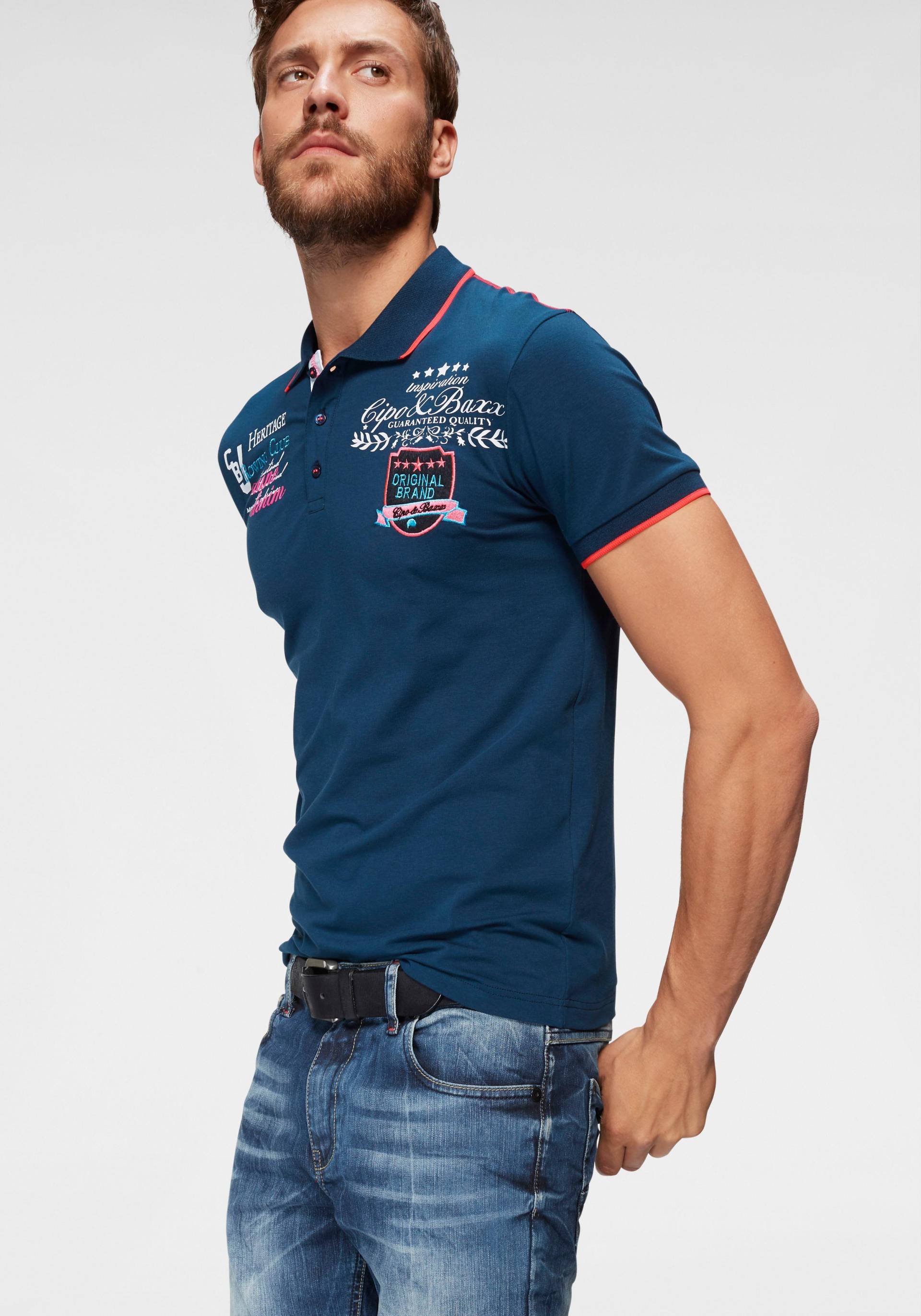 Cipo & Baxx Poloshirt »Rowing Club«, bis Gr. 5XL Cipo & Baxx Poloshirt »Rowing Club«, bis Gr. 5XL von Cipo & Baxx