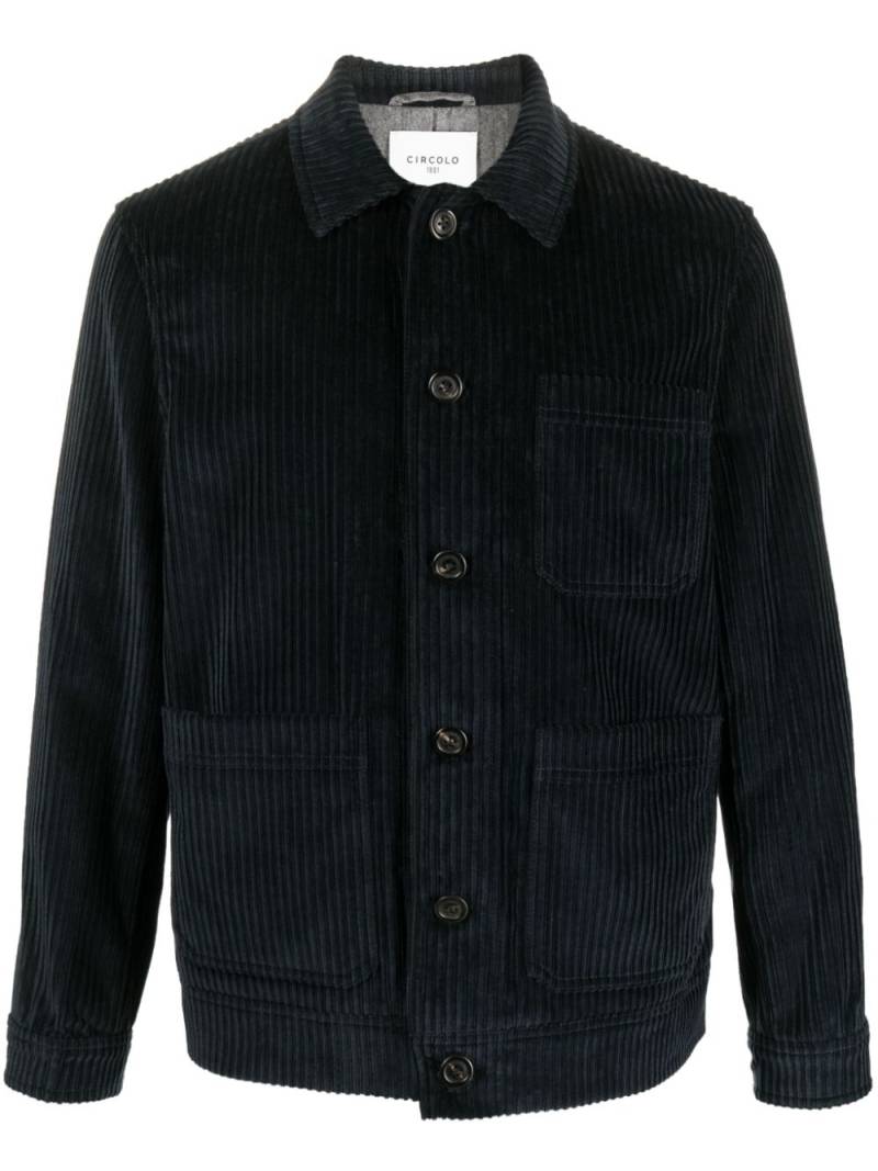 Circolo 1901 buttoned corduroy jacket - Blue von Circolo 1901