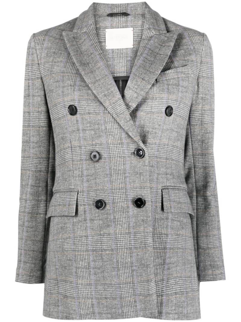 Circolo 1901 check-print double-breast blazer - Grey von Circolo 1901