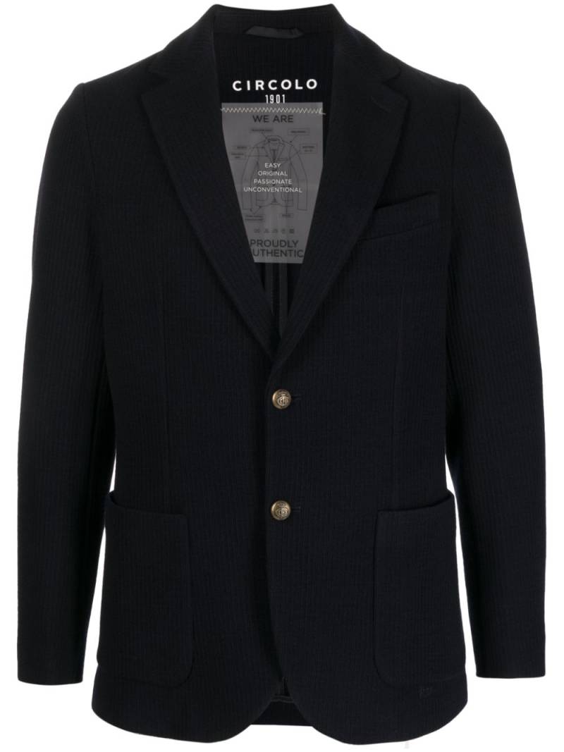 Circolo 1901 corduroy virgin wool blazer - Blue von Circolo 1901