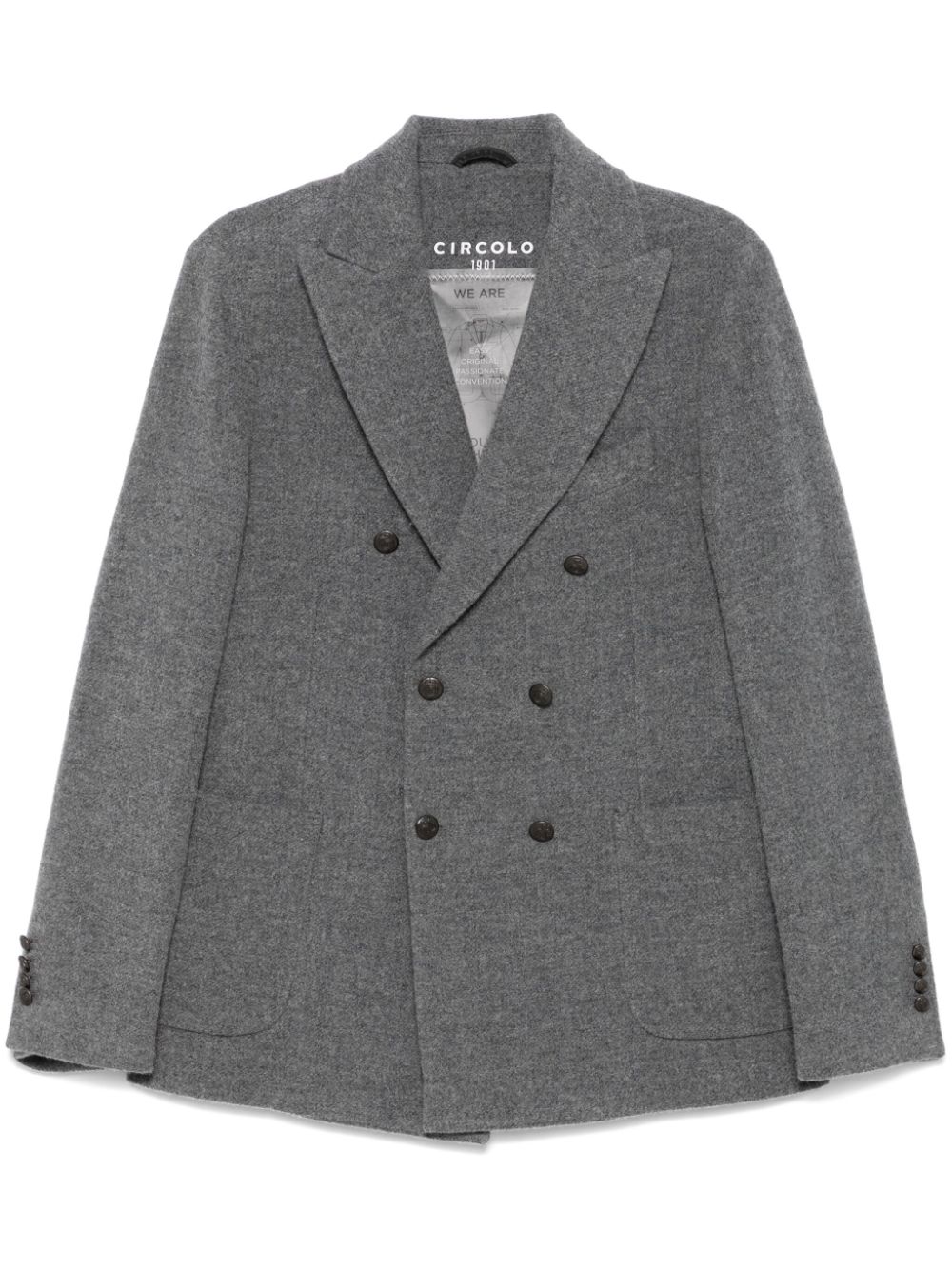 Circolo 1901 double-breasted blazer - Grey von Circolo 1901