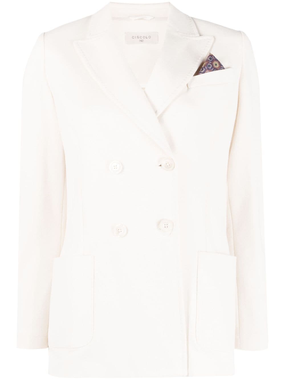 Circolo 1901 double-breasted cotton blazer - Neutrals von Circolo 1901