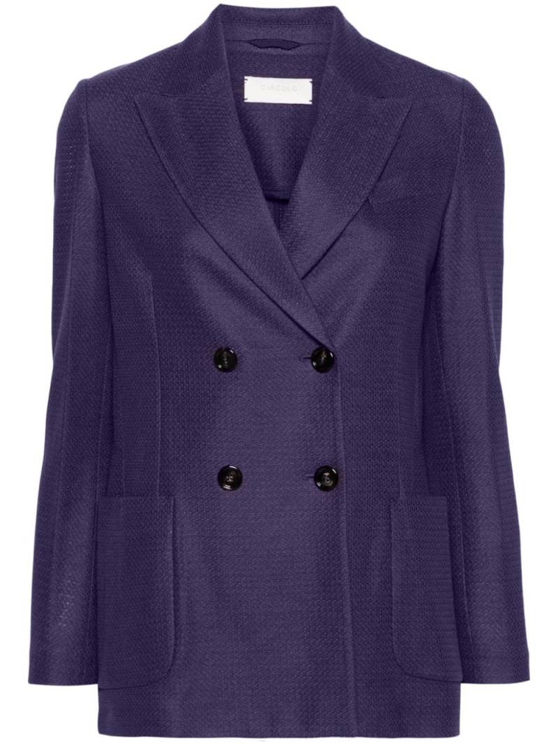 Circolo 1901 double-breasted knitted blazer - Purple von Circolo 1901