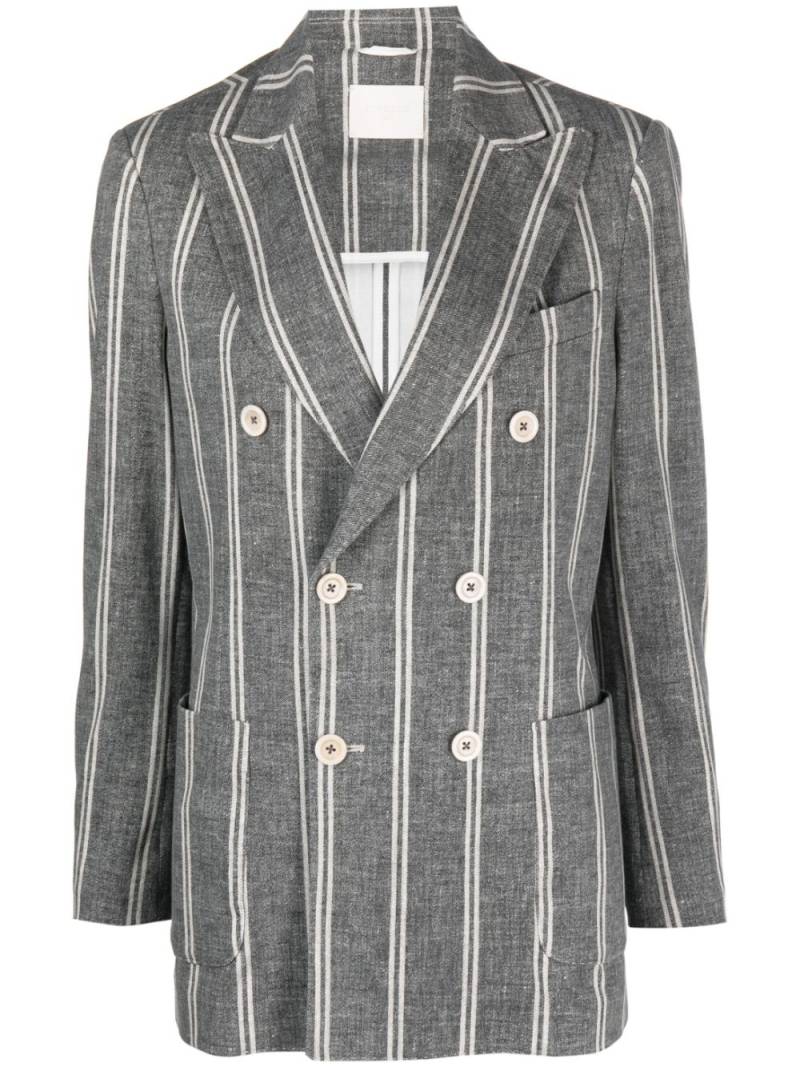 Circolo 1901 double-breasted striped blazer - Black von Circolo 1901