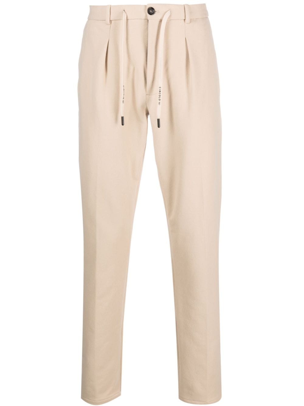 Circolo 1901 drawstring straight-leg trousers - Neutrals von Circolo 1901