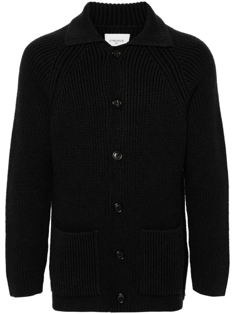 Circolo 1901 fisherman's knitted cardigan - Black von Circolo 1901