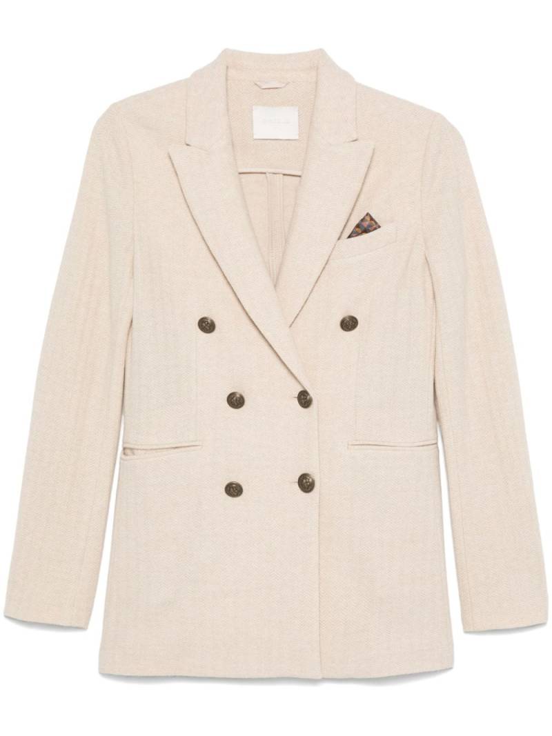 Circolo 1901 herringbone blazer - Neutrals von Circolo 1901