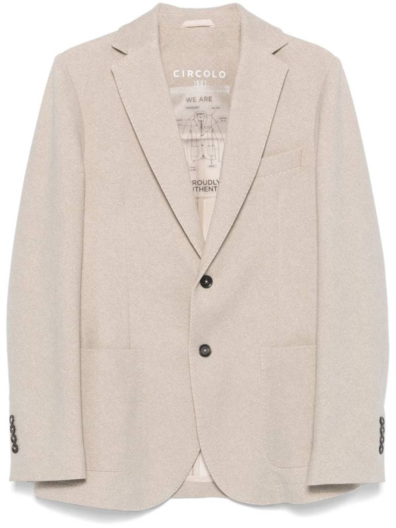 Circolo 1901 jersey blazer - Neutrals von Circolo 1901