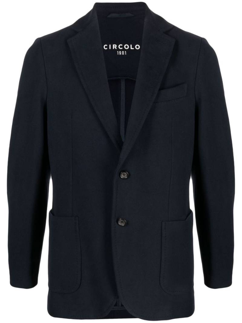 Circolo 1901 notched-lapel single-breasted blazer - Blue von Circolo 1901