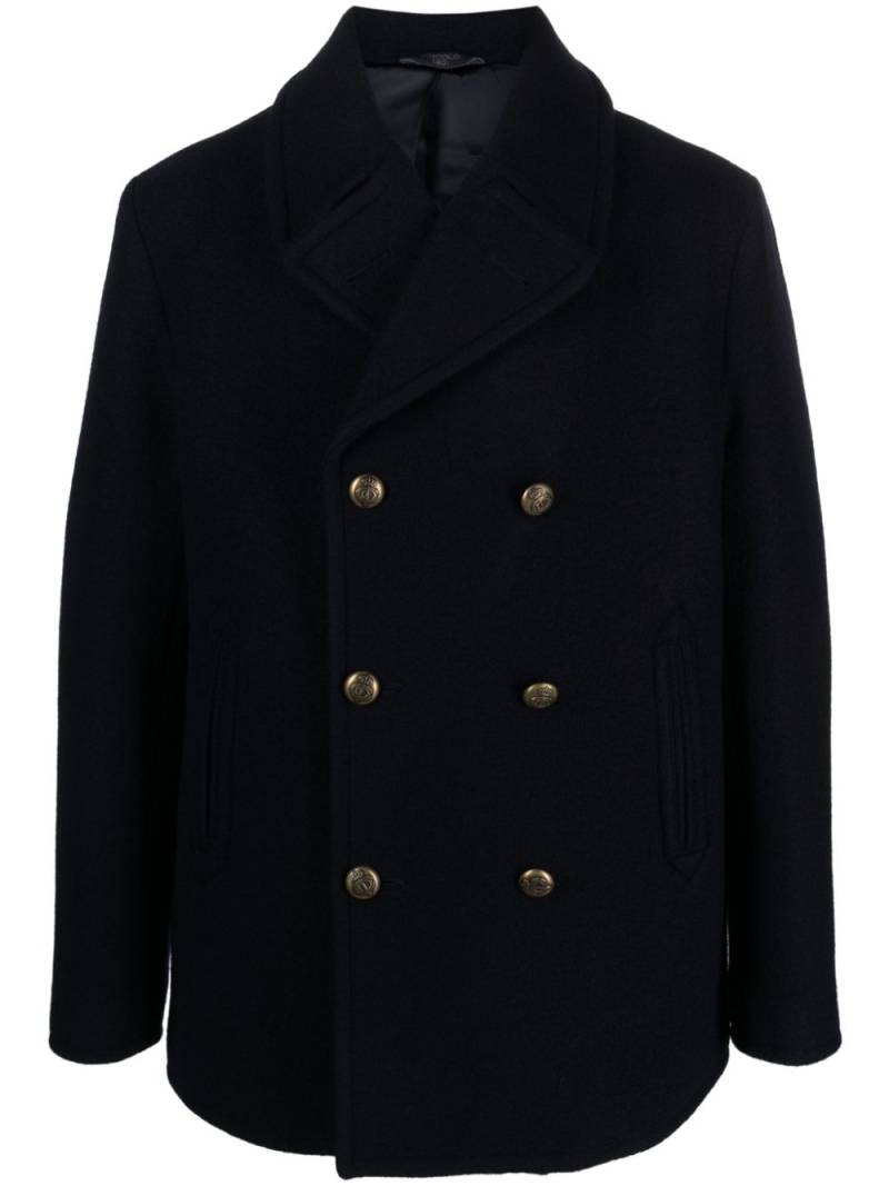 Circolo 1901 notched-lapels virgin wool double-breasted coat - Blue von Circolo 1901