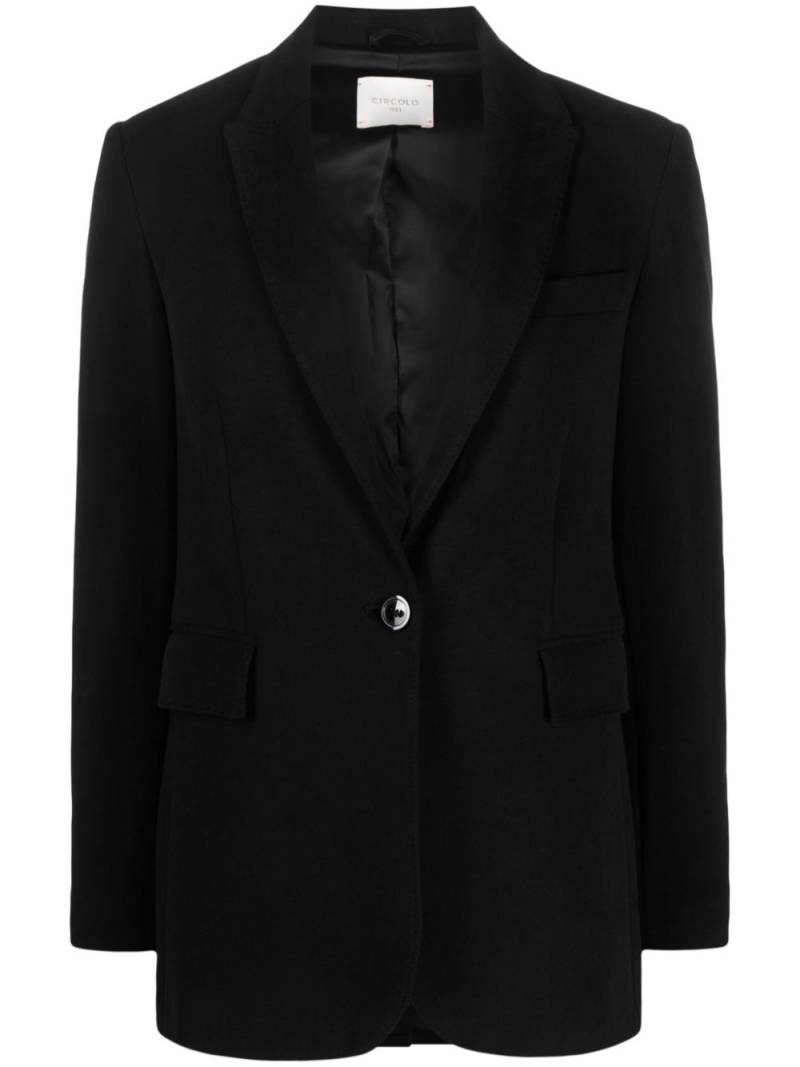 Circolo 1901 peak-lapels single-breasted blazer - Black von Circolo 1901