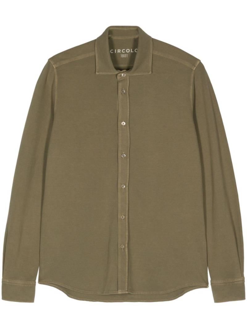 Circolo 1901 piqué-weave cotton shirt - Green von Circolo 1901