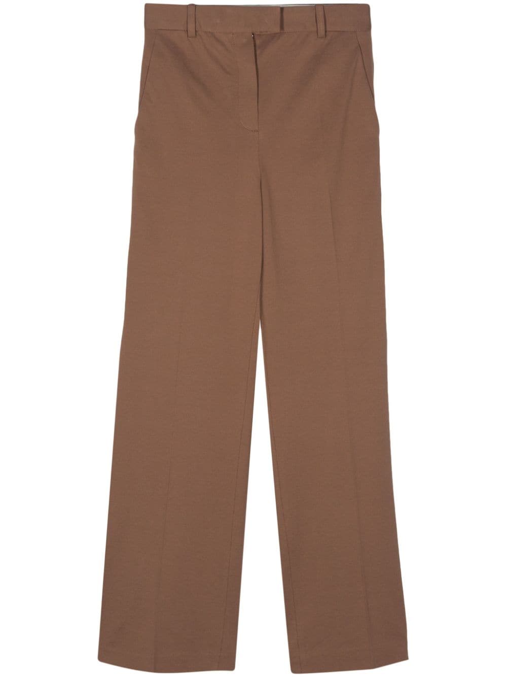 Circolo 1901 piqué-weave straight trousers - Brown von Circolo 1901