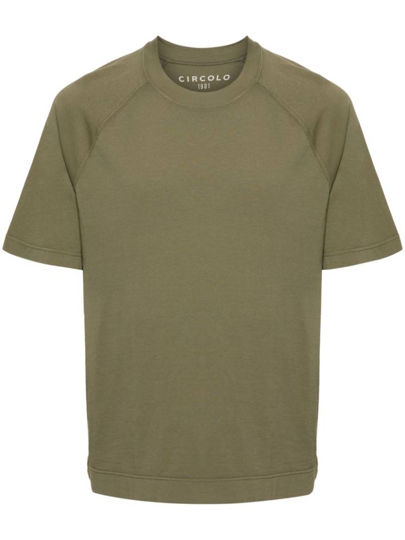 Circolo 1901 short raglan-sleeve cotton T-shirt - Green von Circolo 1901