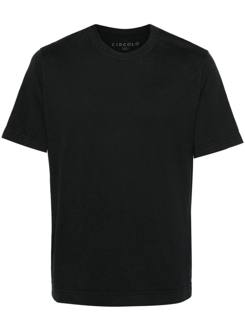 Circolo 1901 short-sleeve cotton T-shirt - Black von Circolo 1901