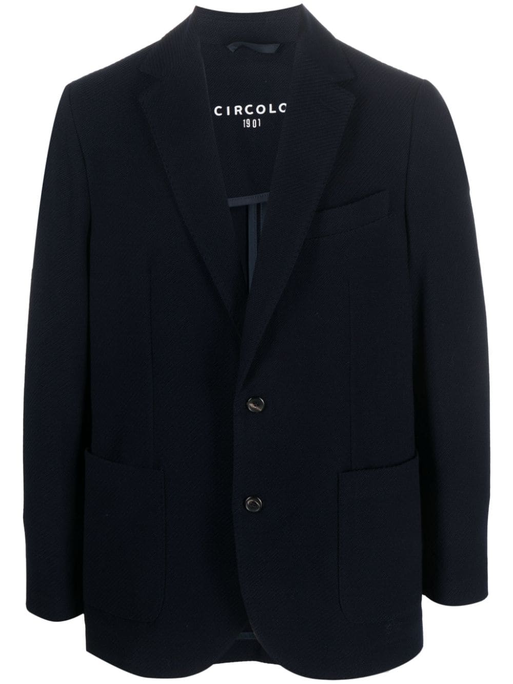 Circolo 1901 single-breasted wool blend blazer - Blue von Circolo 1901