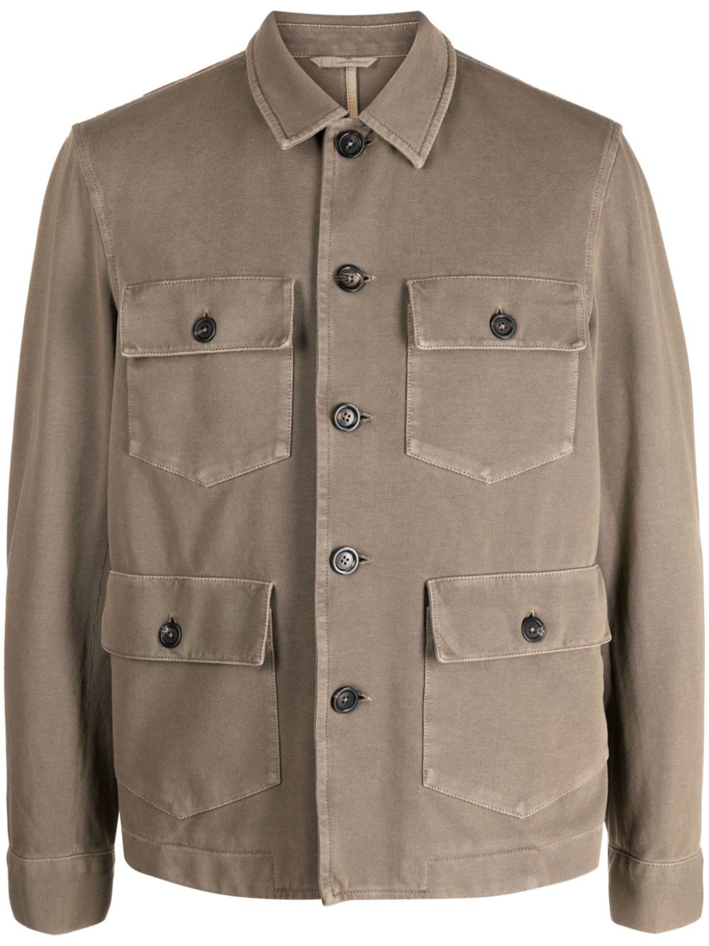 Circolo 1901 stretch-cotton shirt jacket - Neutrals von Circolo 1901