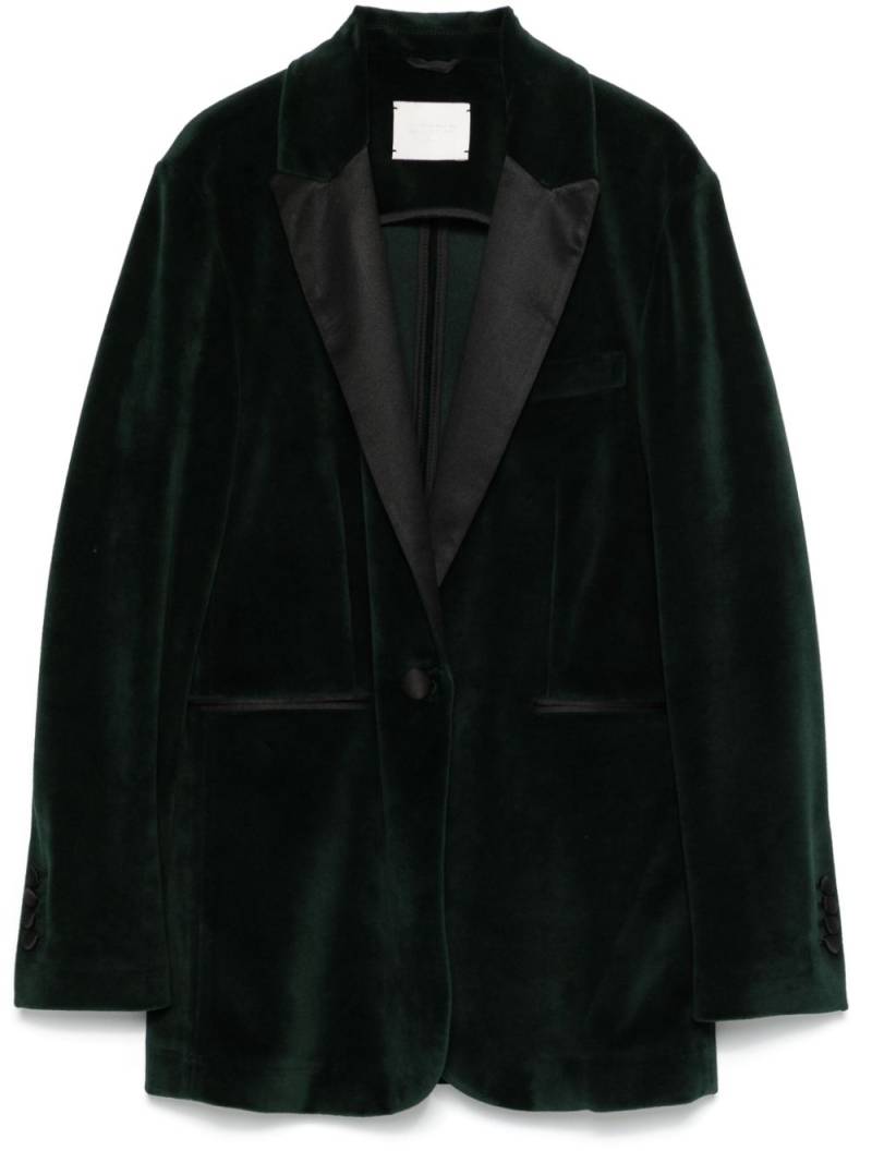 Circolo 1901 velvet smoking blazer - Green von Circolo 1901