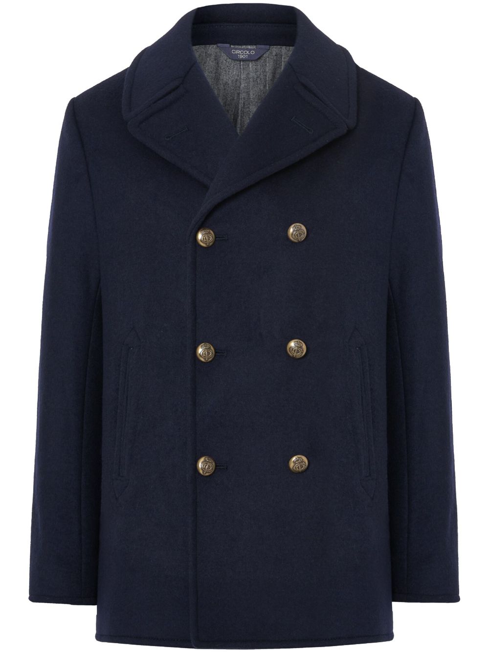 Circolo 1901 wool double-breasted coat - Blue von Circolo 1901