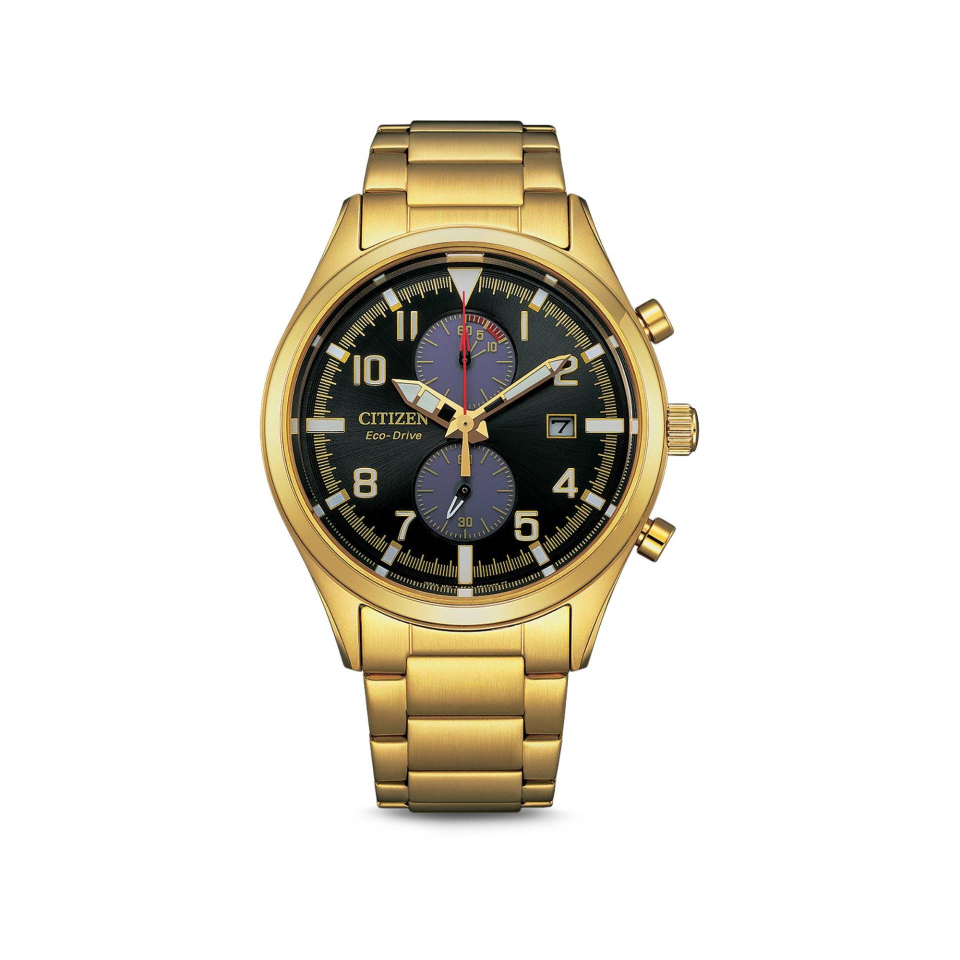 Chronograph Uhr Herren Gold 43mm von Citizen