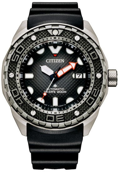 Citizen Automatikuhr »NB6004-08E«, (Set, 2 tlg., mit zusätzlichem Verlängerungsband in schwarz), Armbanduhr, Herrenuhr, Taucheruhr, bis 20 bar wasserdicht, Saphirglas