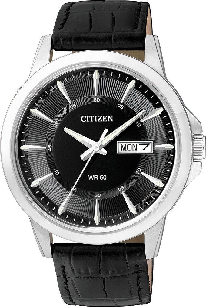 Citizen Quarzuhr »BF2011-01EE«, Armbanduhr, Herrenuhr, Damenuhr, Lederarmband, Datum von Citizen