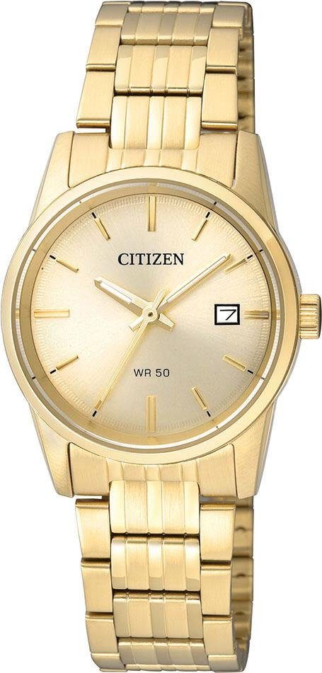 Citizen Quarzuhr »EU6002-51P«, Armbanduhr, Damenuhr, Edelstahlarmband, Datum von Citizen