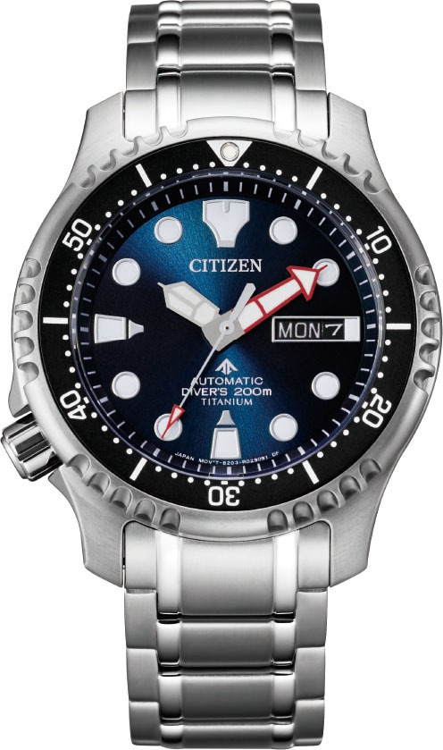 Citizen Automatikuhr »Promaster Automatik Titan Diver, NY0100-50ME«, Armbanduhr, Herrenuhr, Damenuhr, Taucheruhr, bis 20 bar wasserdicht von Citizen