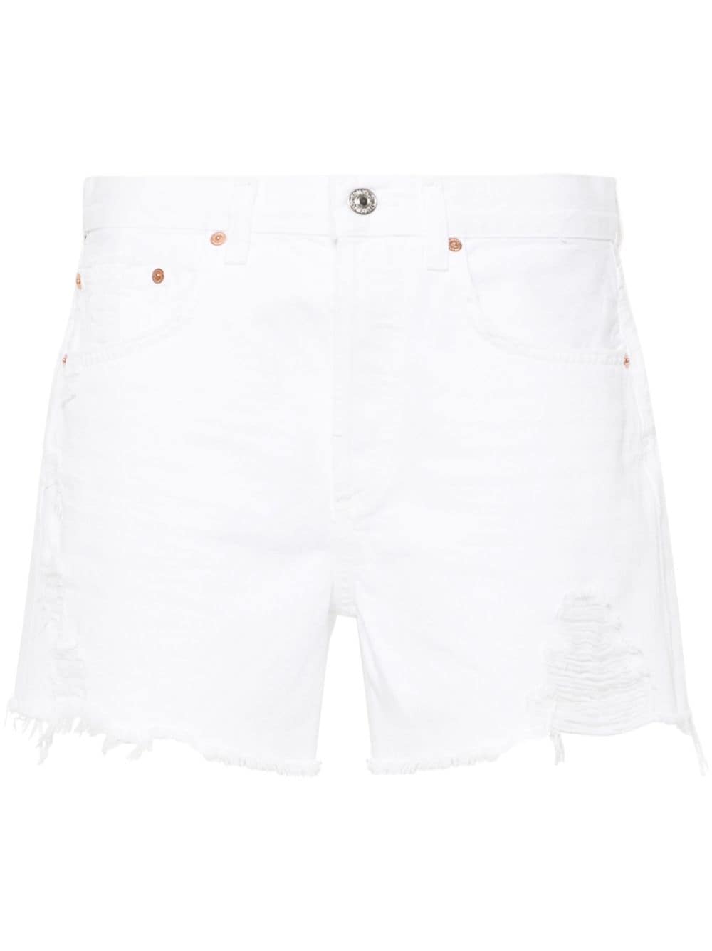 Citizens of Humanity Annabelle distressed denim shorts - White von Citizens of Humanity