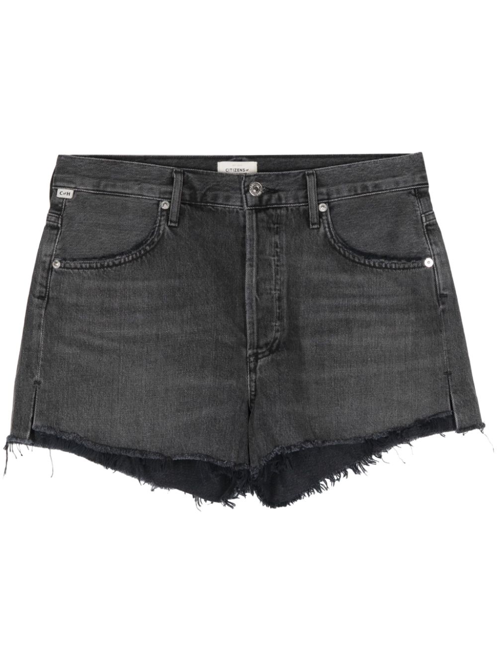 Citizens of Humanity Annabelle raw-cut denim shorts - Black von Citizens of Humanity