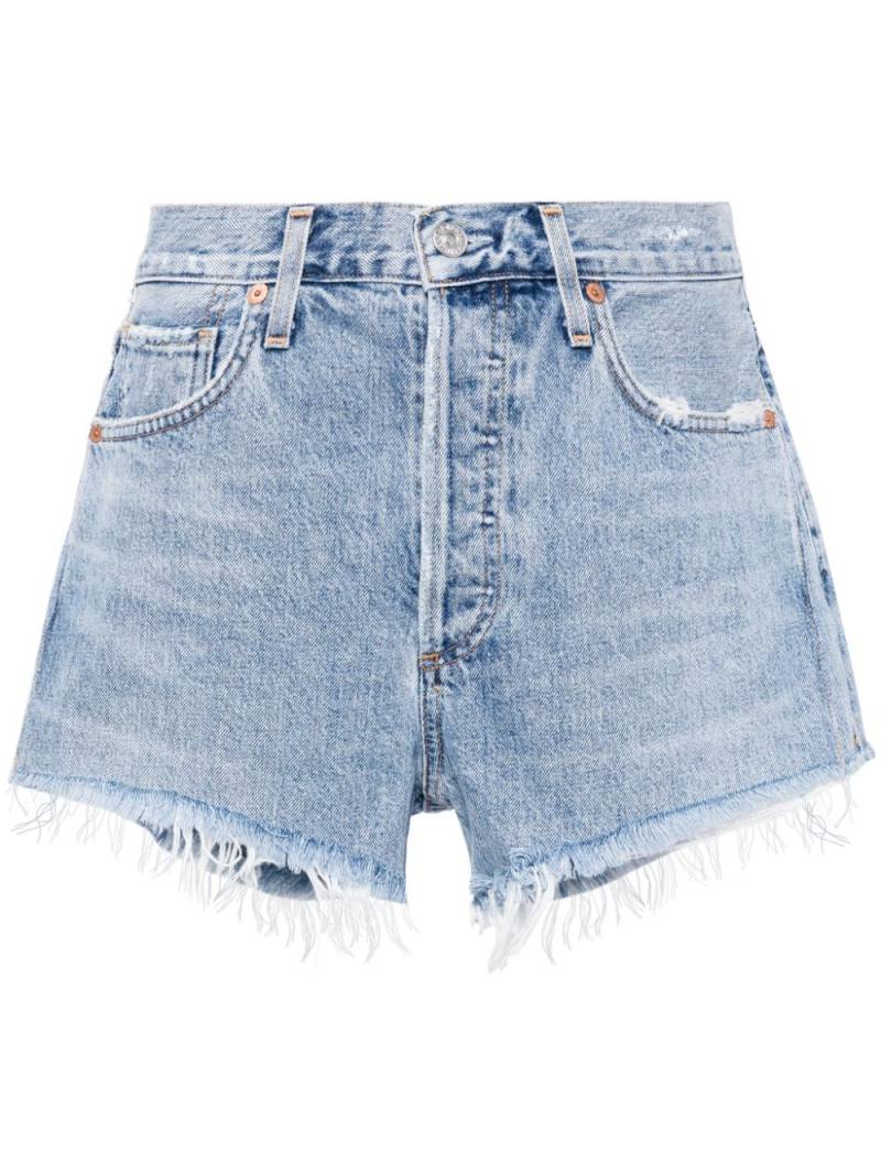 Citizens of Humanity Corey frayed denim shorts - Blue von Citizens of Humanity