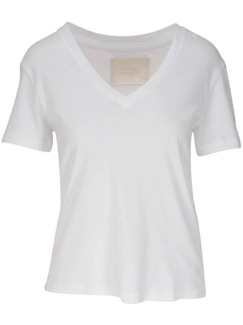 Citizens of Humanity V-neck cotton T-shirt - White von Citizens of Humanity