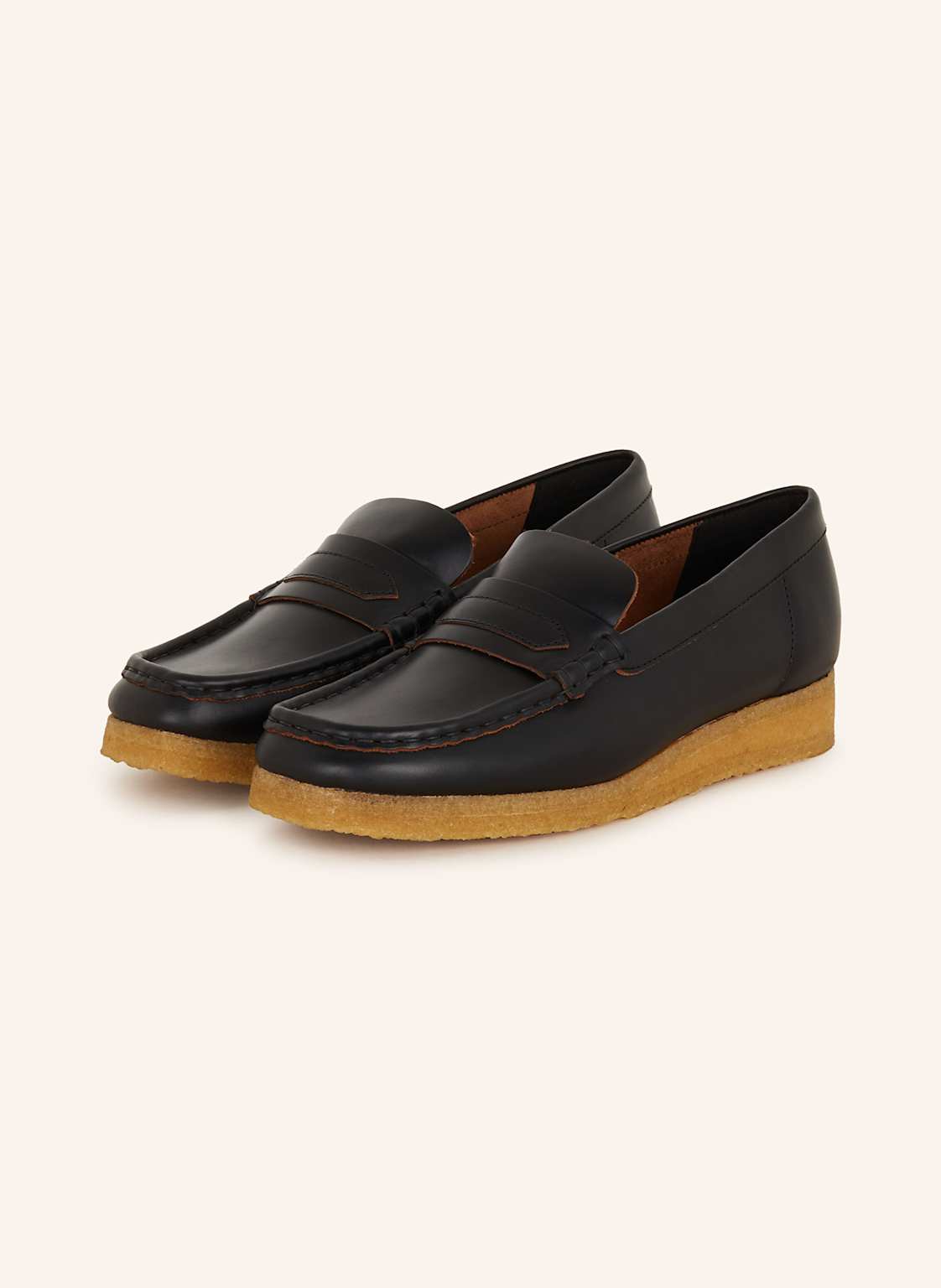 Clarks Originals Loafer Wallabee schwarz von Clarks Originals