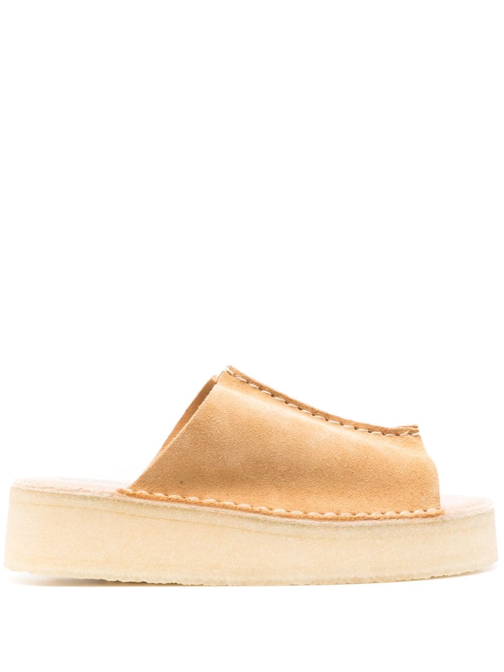 Clarks Originals suede wedge slides - Neutrals von Clarks Originals