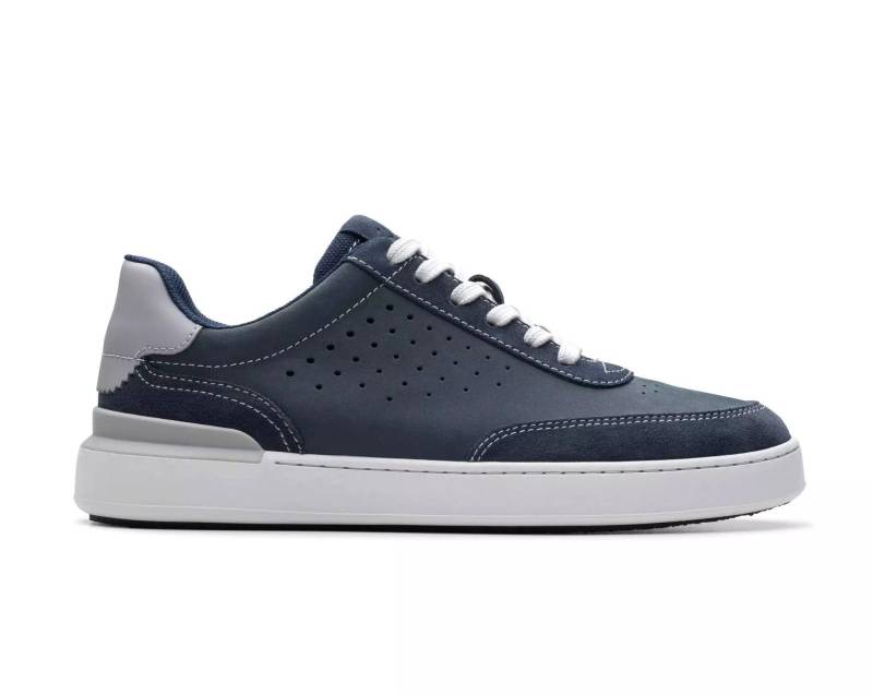 Courtlite Run - Nubuk Sneaker Herren Blau 39.5 von Clarks