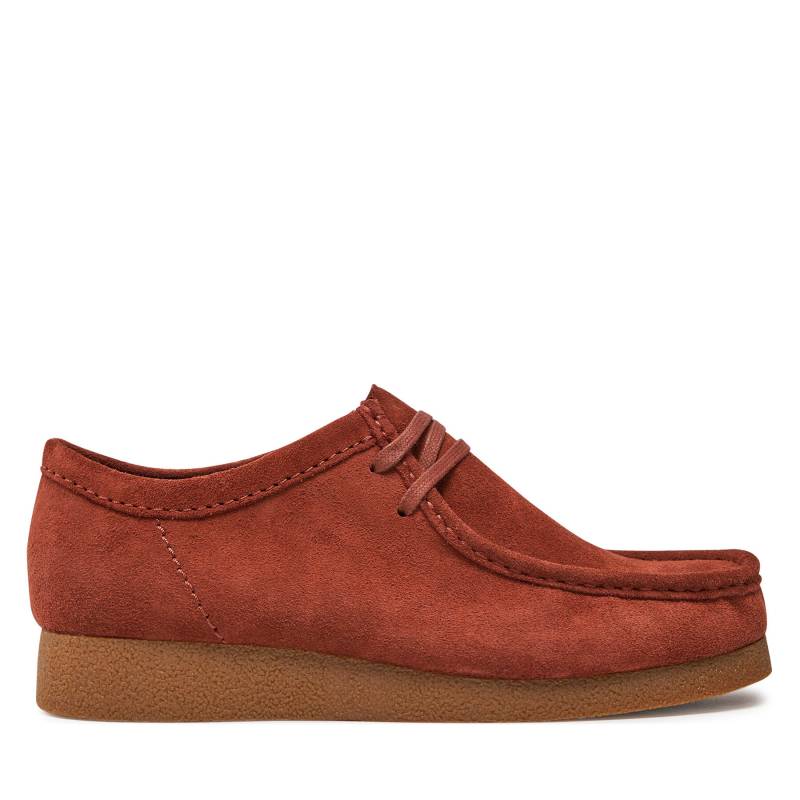 Halbschuhe Clarks Wallabee Evo 26178278 Orange von Clarks