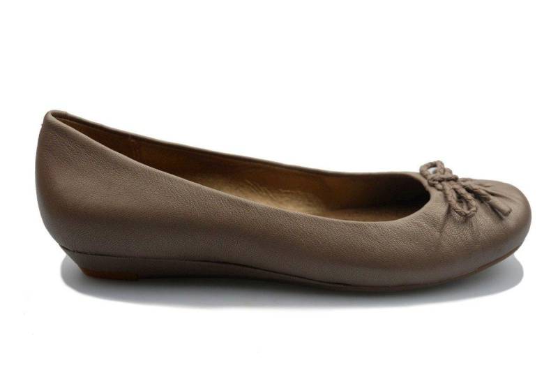 Cloud Puff - Leder Ballerina Damen Khaki 37.5 von Clarks