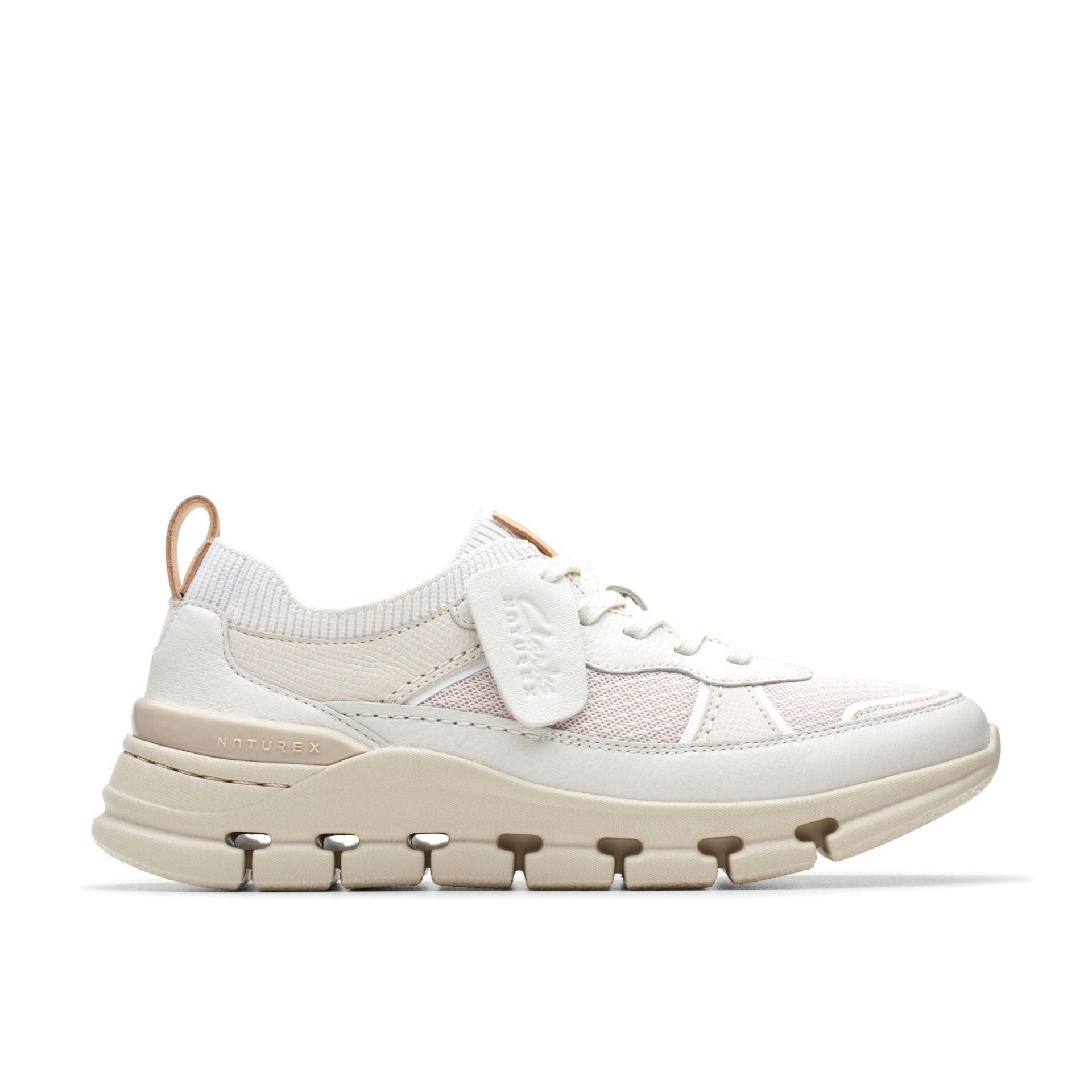 Nature X Cove - Leder Sneaker Damen Offwhite 35.5 von Clarks