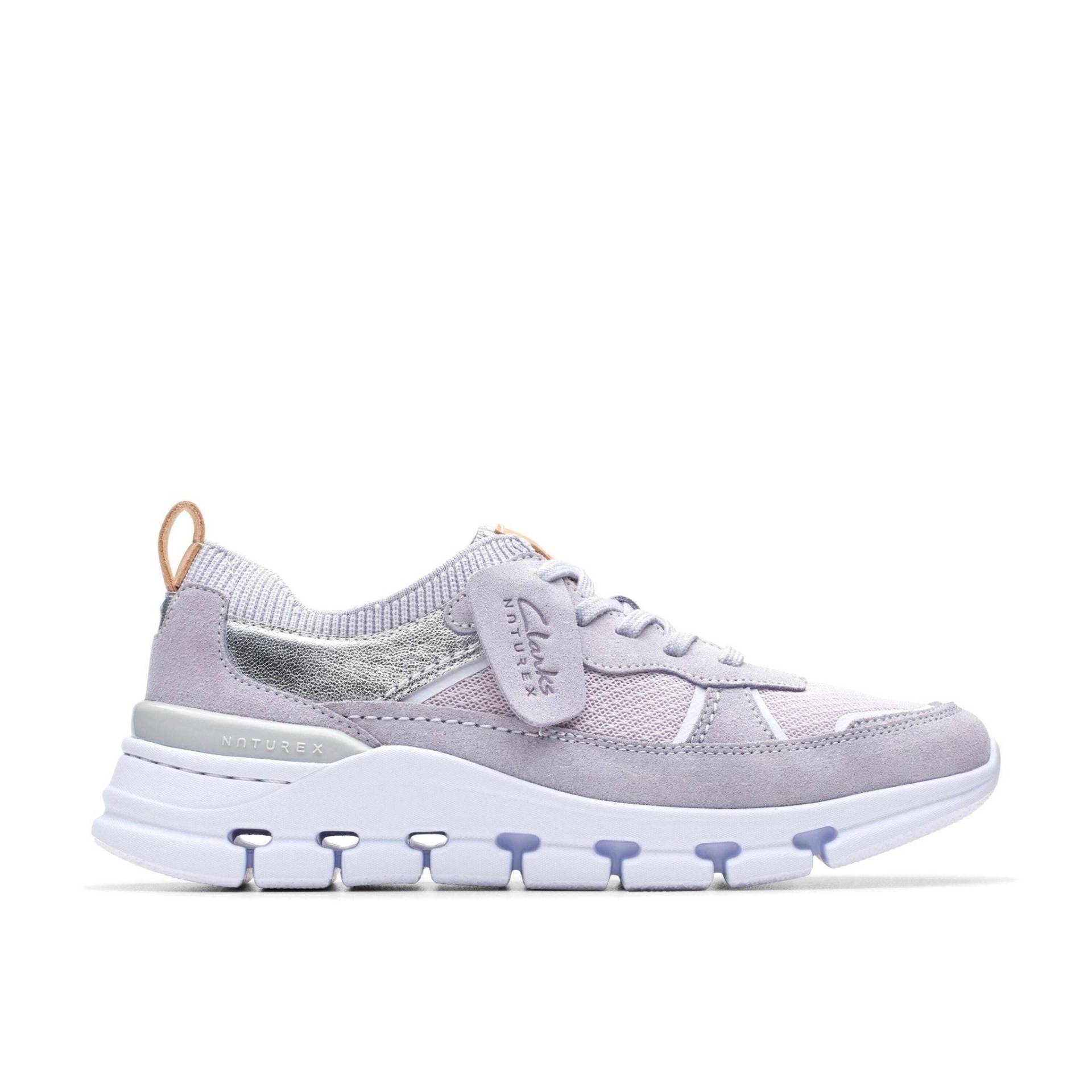 Nature X Cove - Wildleder Sneaker Damen Violett 36 von Clarks