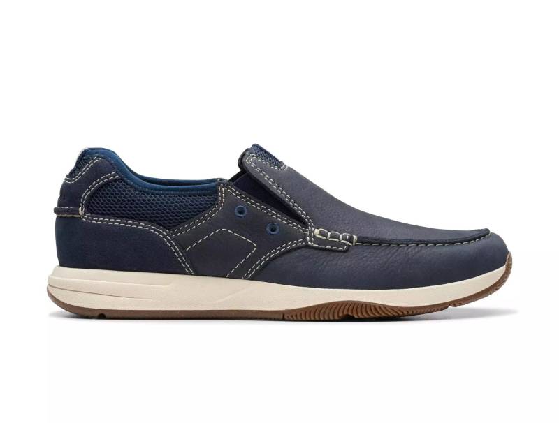 Sailview Step - Nubuk Loafer Herren Blau 39.5 von Clarks