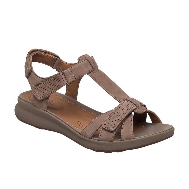 Clarks - Sandalen Un Adorn Vibe, Leder, für Damen, Taupe, Größe 37 von Clarks