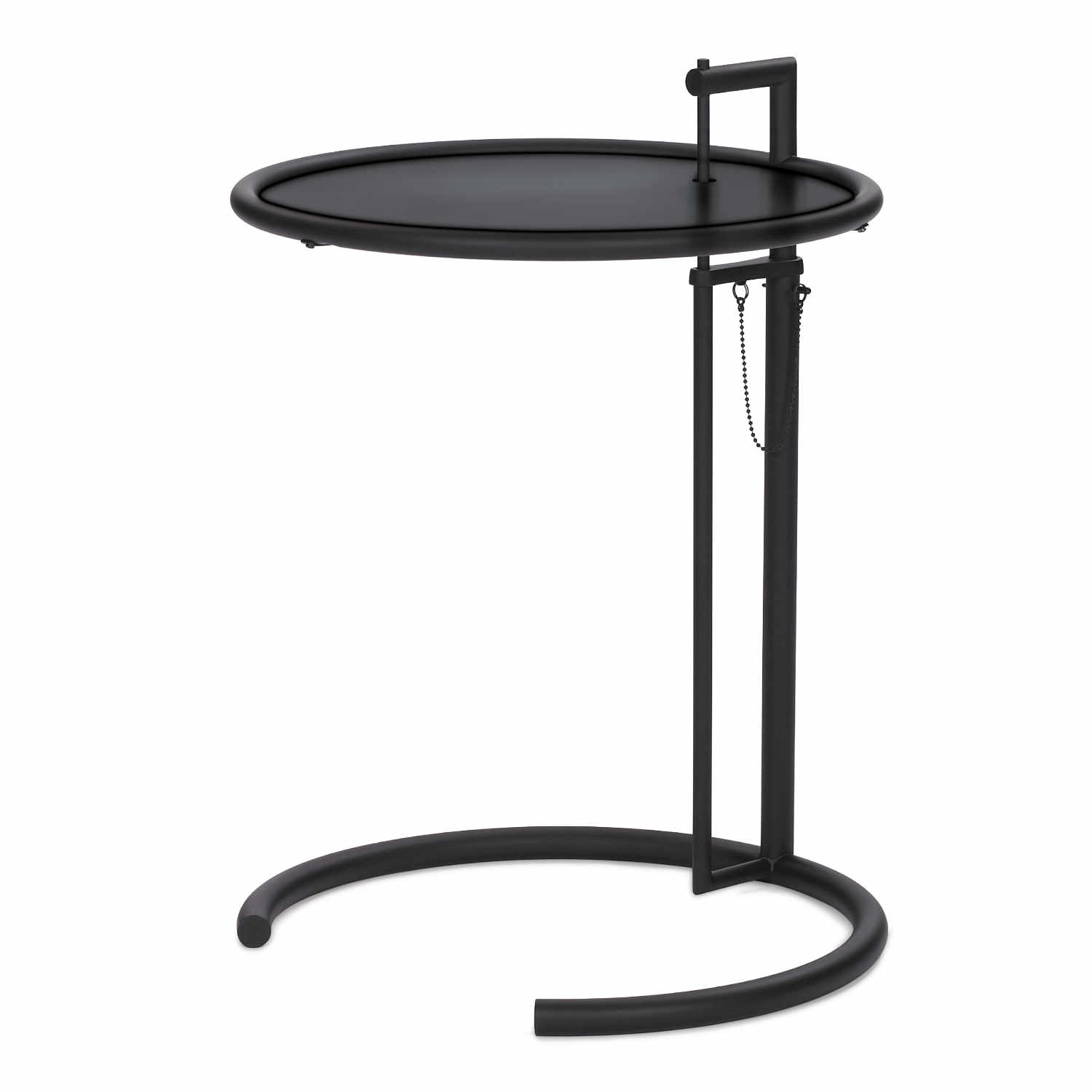 Adjustable Table E 1027 Black Metall Version Beistelltisch von ClassiCon