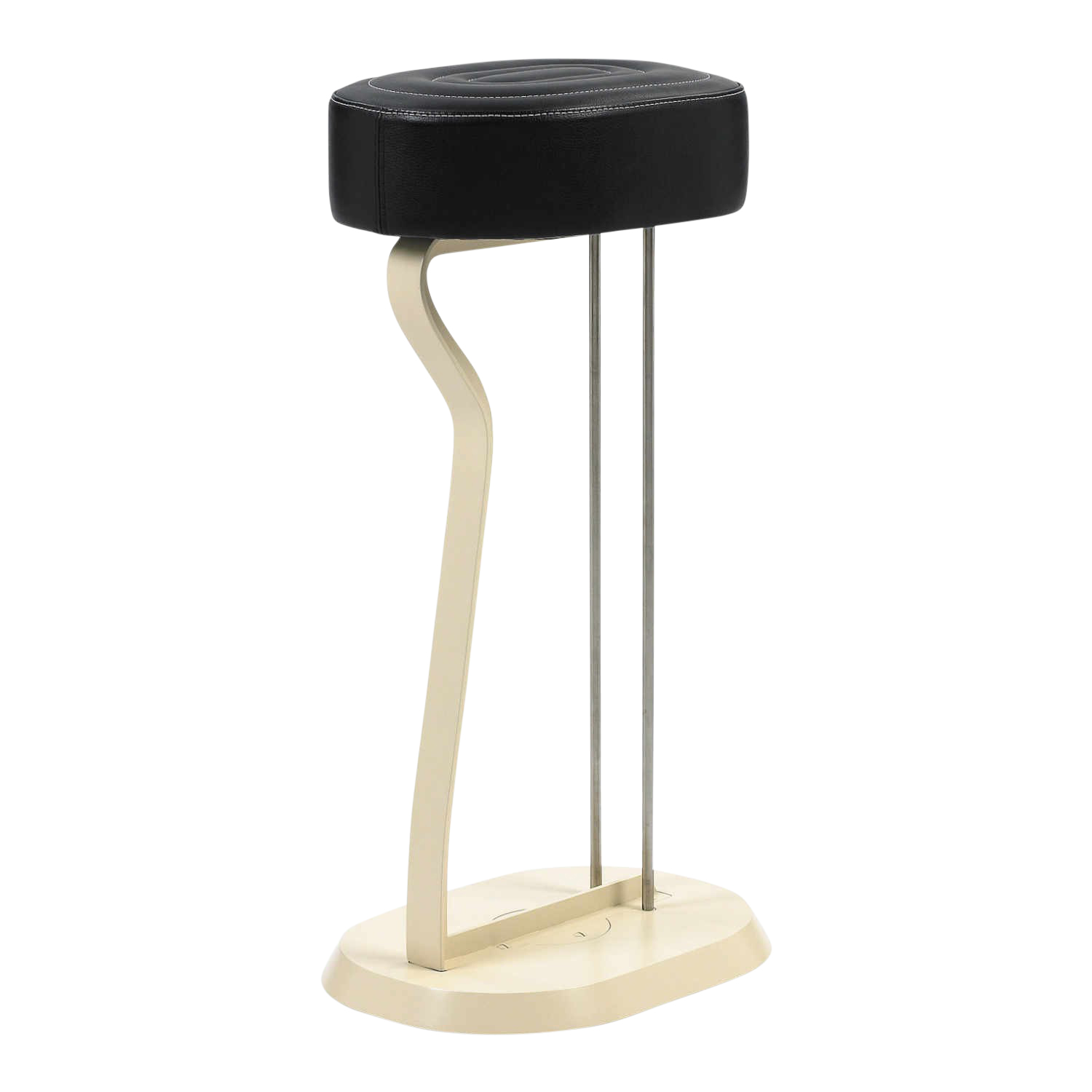 Bar Stool No. 2 Barhocker, Bezug leder classic schwarz, Fuss tiefschwarz von ClassiCon