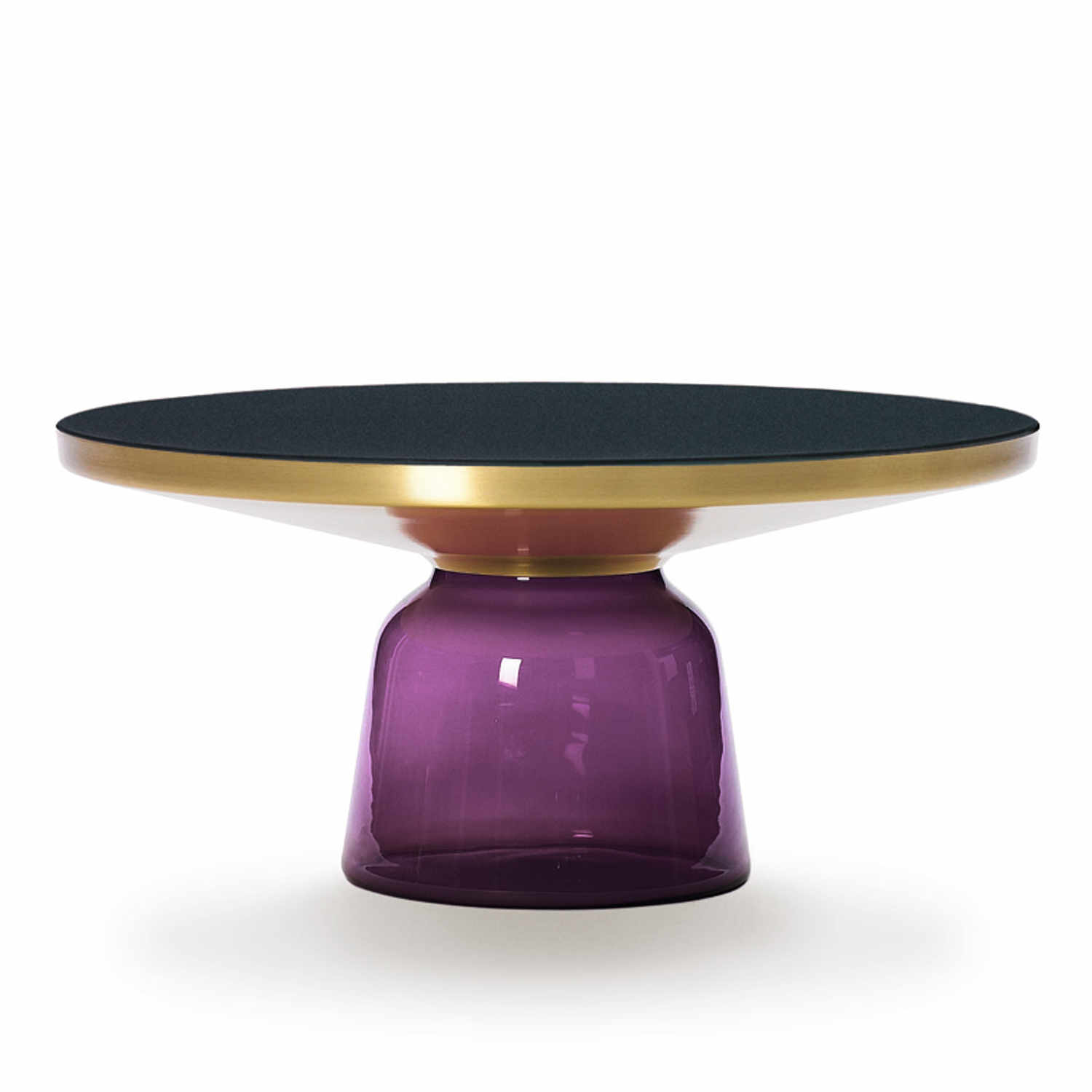 Bell Coffee Table Messing Couchtisch, Farbe amethyst-violett von ClassiCon