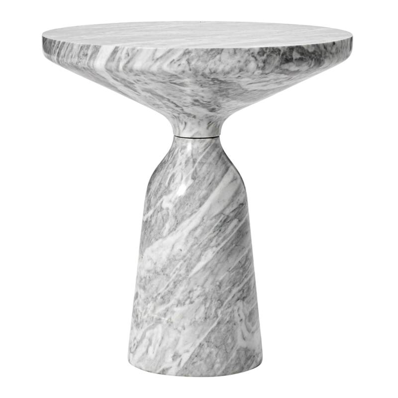 Bell Side Table Marble Beistelltisch, Ausführung marmor, bianco carrara, Oberfläche matt von ClassiCon