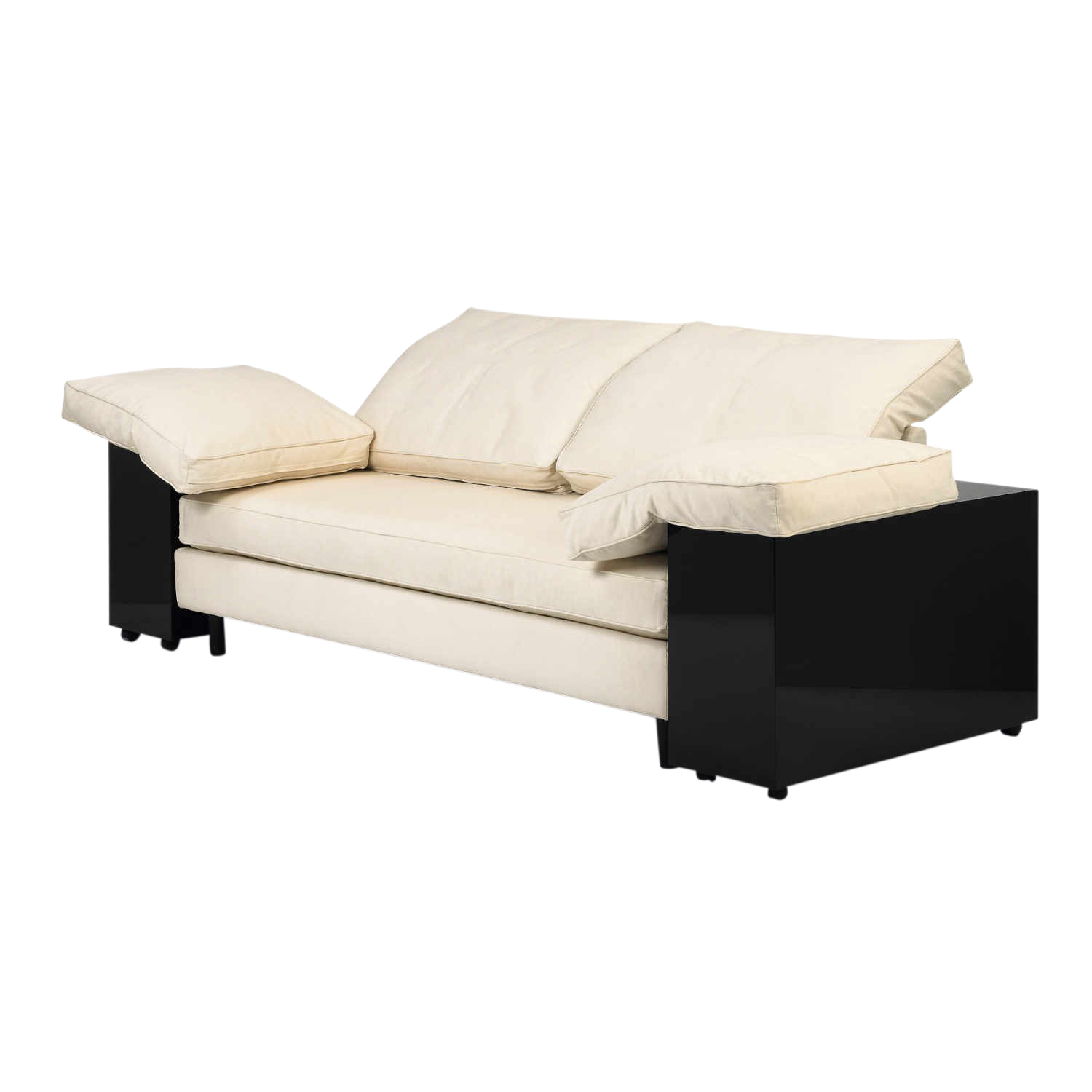 Lota Sofa, Bezug stoff manila grau, Ausführung box beige hochglanz Lota Sofa, Bezug stoff manila grau, Ausführung box beige hochglanz von ClassiCon