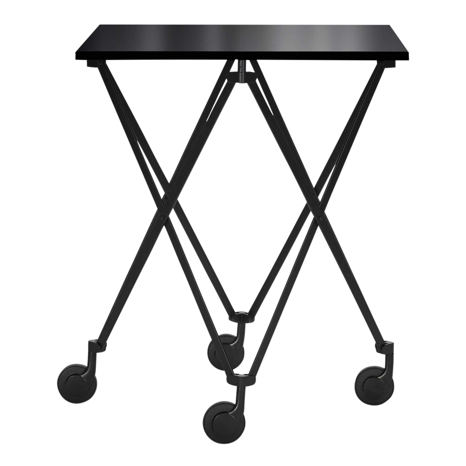 Sax Side Table Beistelltisch, Tischplatte fenix hpl schwarz, Gestell stahl schwarz von ClassiCon