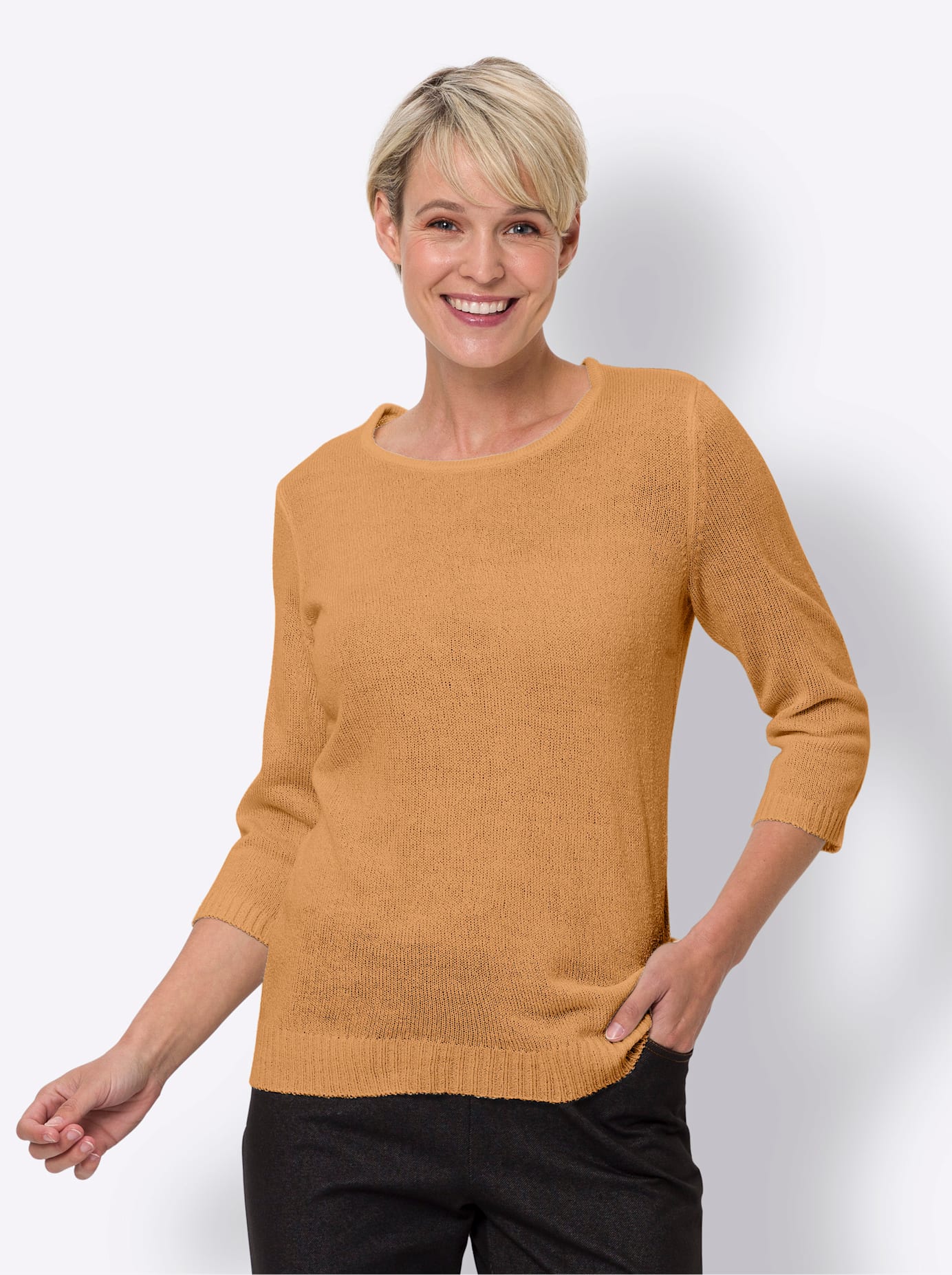 Classic Basics 3/4 Arm-Pullover »Rundhals-Pullover« von Classic Basics